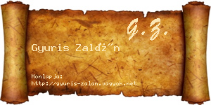 Gyuris Zalán névjegykártya