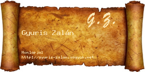 Gyuris Zalán névjegykártya